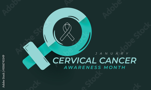 Cervical Cancer awareness month. background, banner, card, poster, template. Vector illustration.
