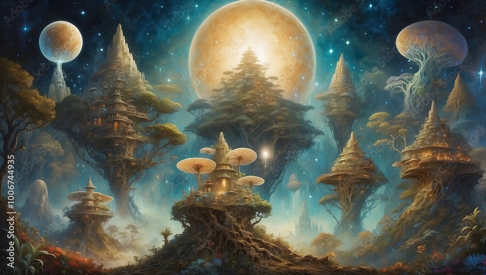 Fototapeta premium Mystische Landschaft - Traumlandschaft