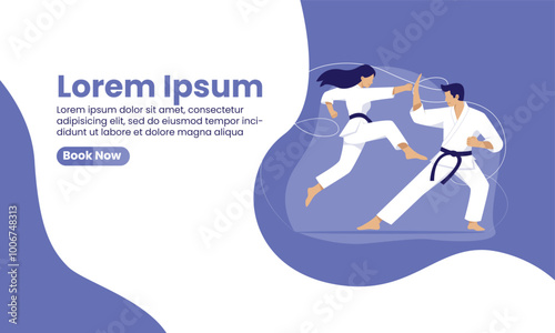 landing page illutration karate