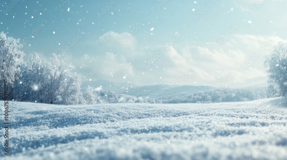 Snow-covered fields with an expansive view, offering ample space for creative text placement for winter campaigns. Snow-covered fields with an expansive view, offering ample space for creative text placement for winter campaigns.