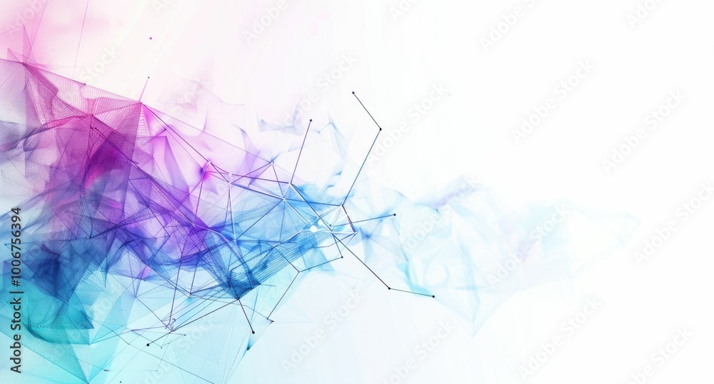 Obraz premium Abstract digital background with colorful flowing shapes in shades of pink, blue, and white Soft gradients create a modern effect