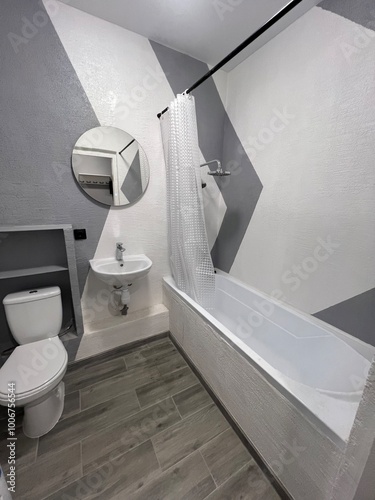 modern bathroom interior with toilet