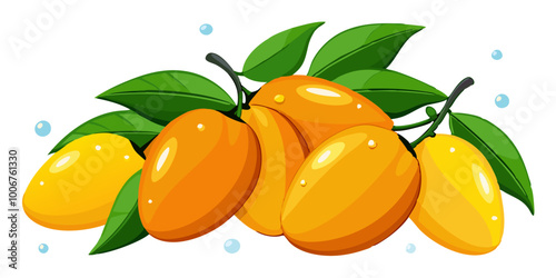 illustration of an mango - Vector illustration of  mango isolated on white, mango vector art