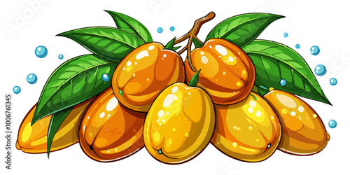illustration of an mango - Vector illustration of  mango isolated on white, mango vector art