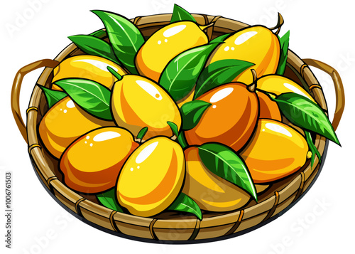 mangoes in basket