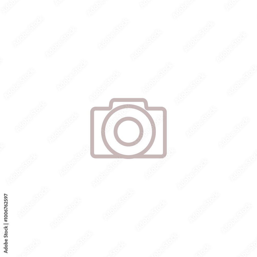 Camera simple icon isolated on transparent background