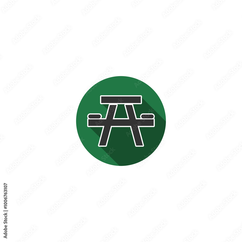Camping and picnic table icon isolated on transparent background Camping and picnic table icon isolated on transparent background
