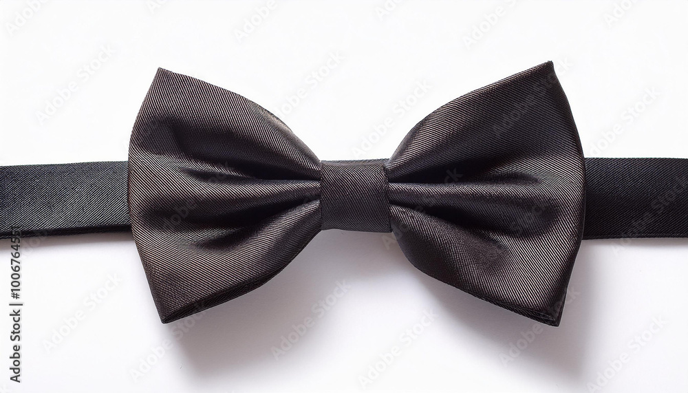Classic black bow tie isolated on white background. Man's festive accessory. Style and fashion Classic black bow tie isolated on white background. Man's festive accessory. Style and fashion