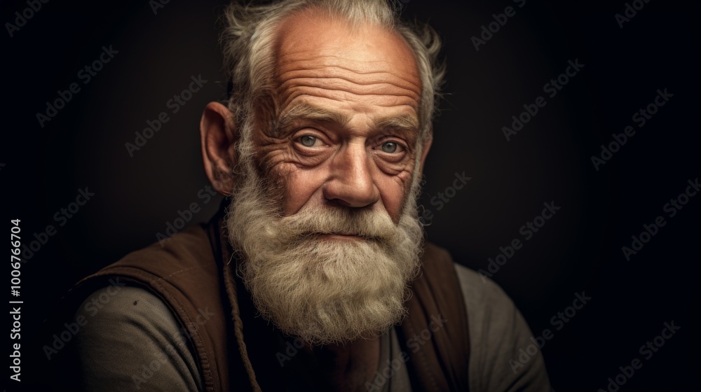 Portrait of a 60-year-old man, from the waist up Portrait of a 60-year-old man, from the waist up