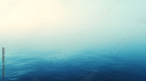 The surface of the water looks like fog when looking ahead.