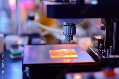 medical 3d printer creates human artificial skin in lab, creating innovation in medical field photo