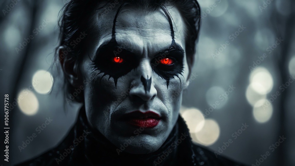 abstract eerie glowing black closeup of a Halloween vampire on misty background, bokeh background abstract eerie glowing black closeup of a Halloween vampire on misty background, bokeh background