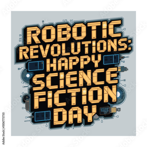 Science Fiction Day Typography Vector Illustration