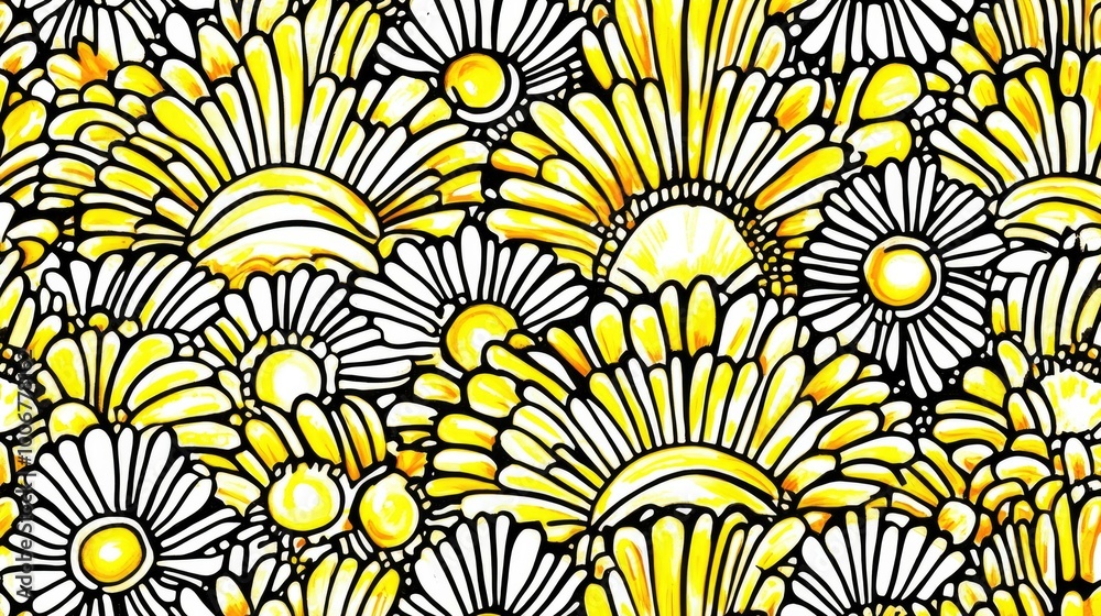 A classic Art Deco geometric pattern in gold and black, displayed on a white background for a stylish and vintage-inspired look. A classic Art Deco geometric pattern in gold and black, displayed on a white background for a stylish and vintage-inspired look.