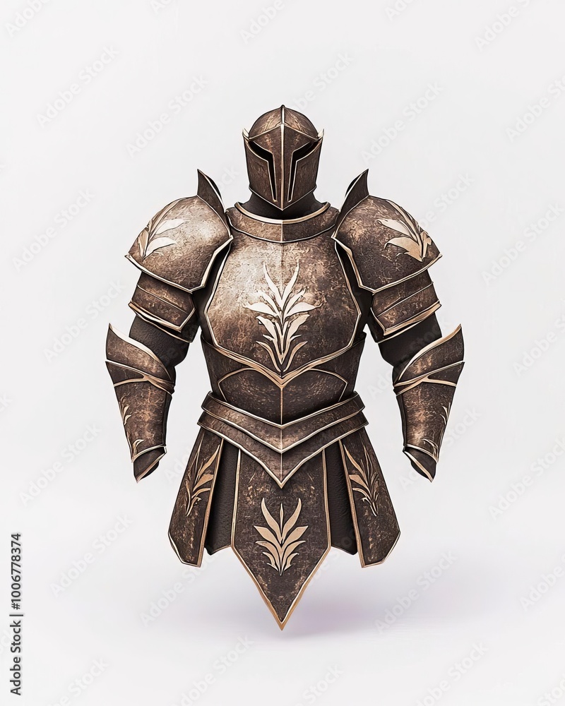 Detailed 3D Warrior Character Model with Armor RiggingReady for Action Animation