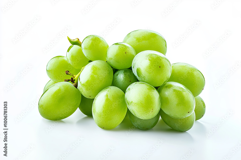 Green grapes isolated on white background Green grapes isolated on white background