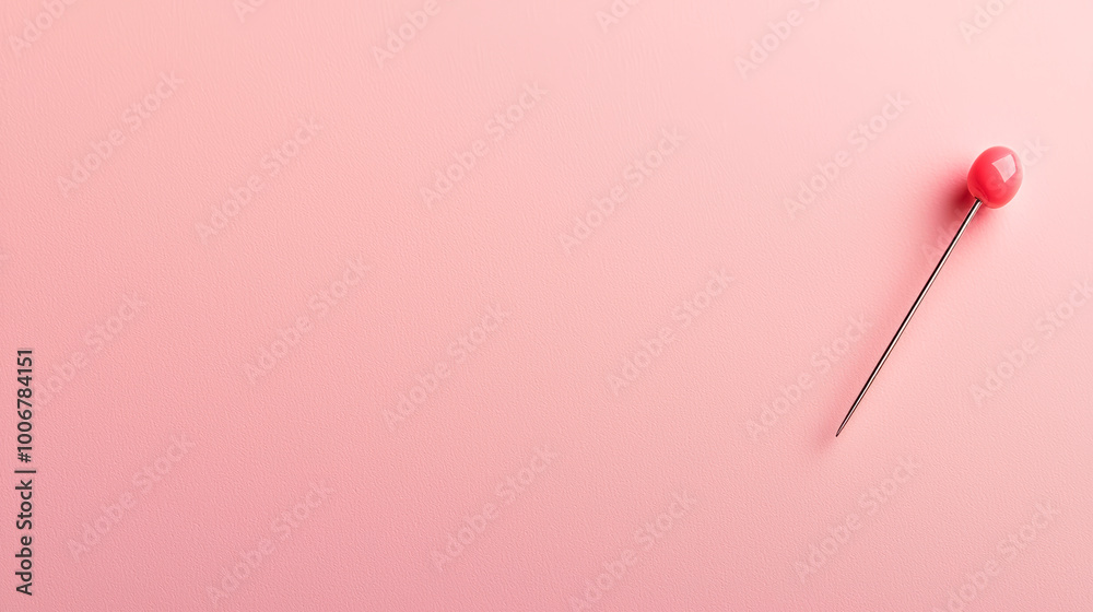 Single Pin On Smooth Light Pink Surface For Sewing . Single Pin On Smooth Light Pink Surface For Sewing .