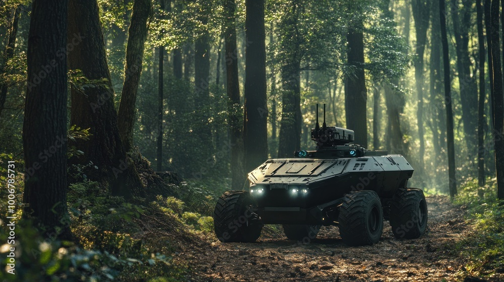Military Vehicle in the Forest Military Vehicle in the Forest