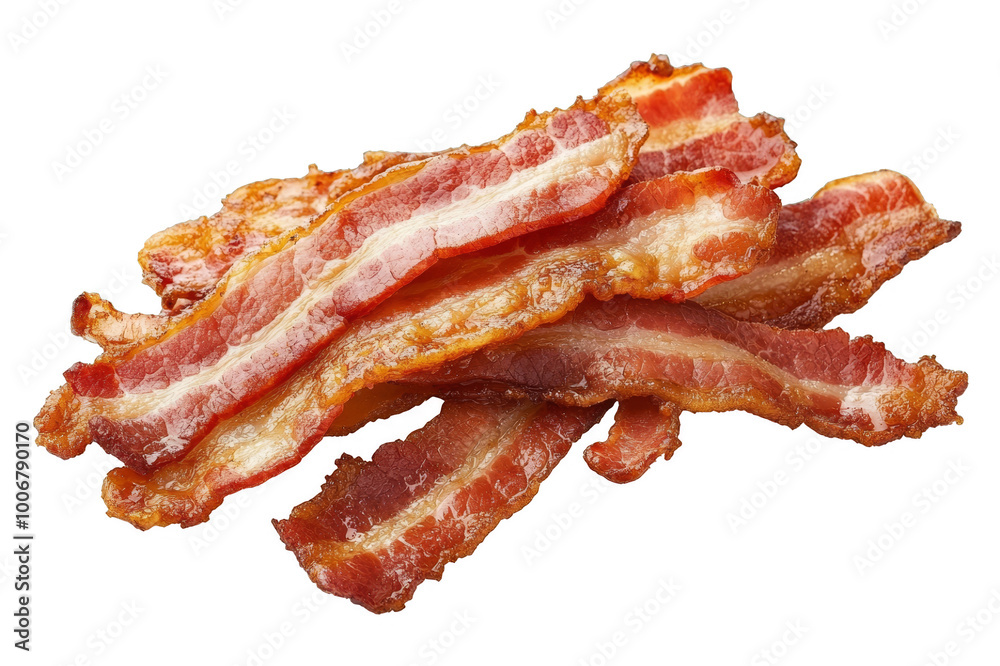 Bacon strips on transparent background Bacon strips on transparent background