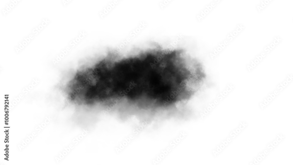 Black fog smoke on transparent background Black fog smoke on transparent background