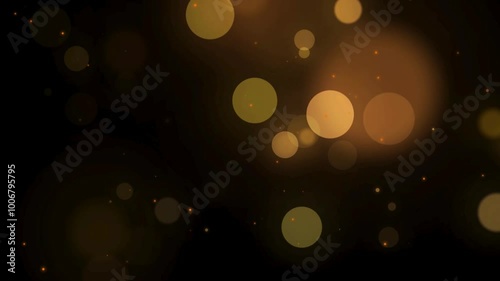 Bokeh circle abstract background with golden yellow color