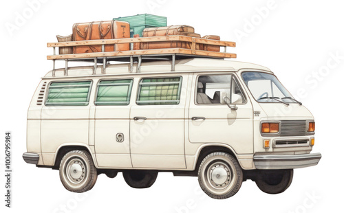 PNG Family travel vehicle drawing van.