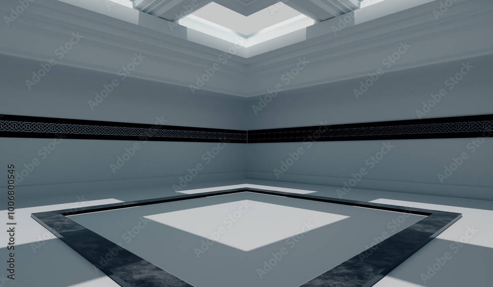 Fototapeta premium Square room background backdrop stage