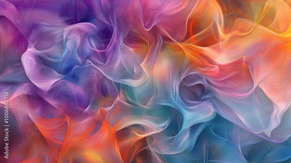 Obraz premium Vibrant Ethereal Swirls of Color