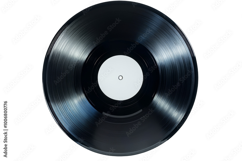 Fototapeta premium Vinyl record on transparent background