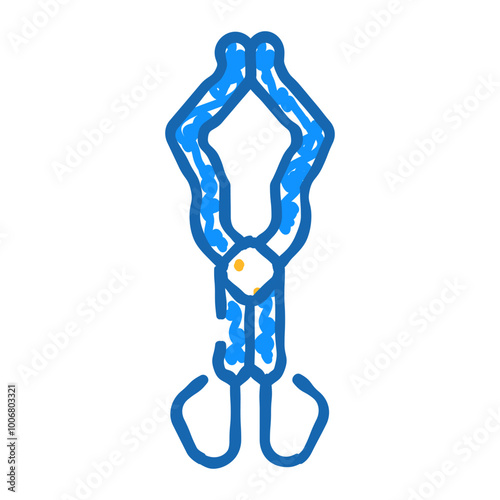 crucible tongs chemical glassware lab doodle icon sketch vector. crucible tongs chemical glassware lab sign. isolated symbol illustration