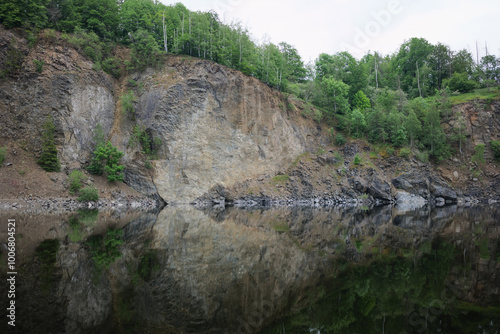 Diabas Steinbruch bei der Rappbodetalsperre im Harz photo