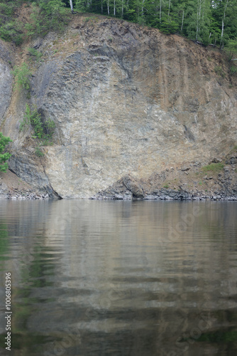 Diabas Steinbruch bei der Rappbodetalsperre im Harz photo