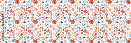 Flower Pattern PNG (Made by AI and then turned into pattern in Illustrator)