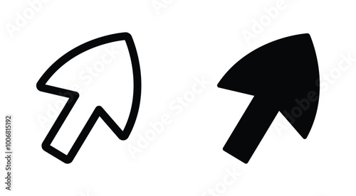 Computer mouse pointer vector icons. Computer mouse cursor icon set. Cursor icon