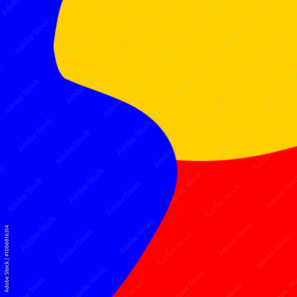Bold Primary Colors Abstract Design - Blue, Yellow, Red Bold Primary Colors Abstract Design - Blue, Yellow, Red