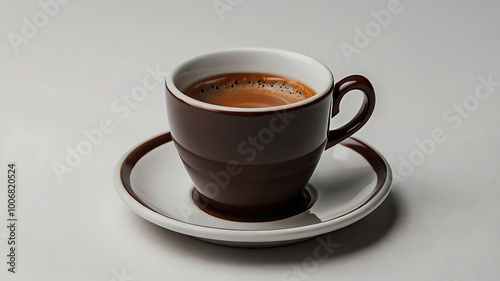 Latte Coffee People drinking cups of delicious wooden coffee on isolated background