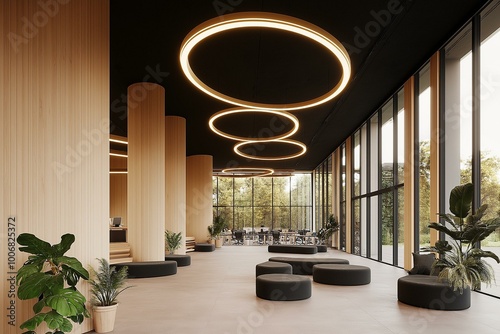 Obraz na płótnie Elegant Interior Design of a Modern Office Space w salonie