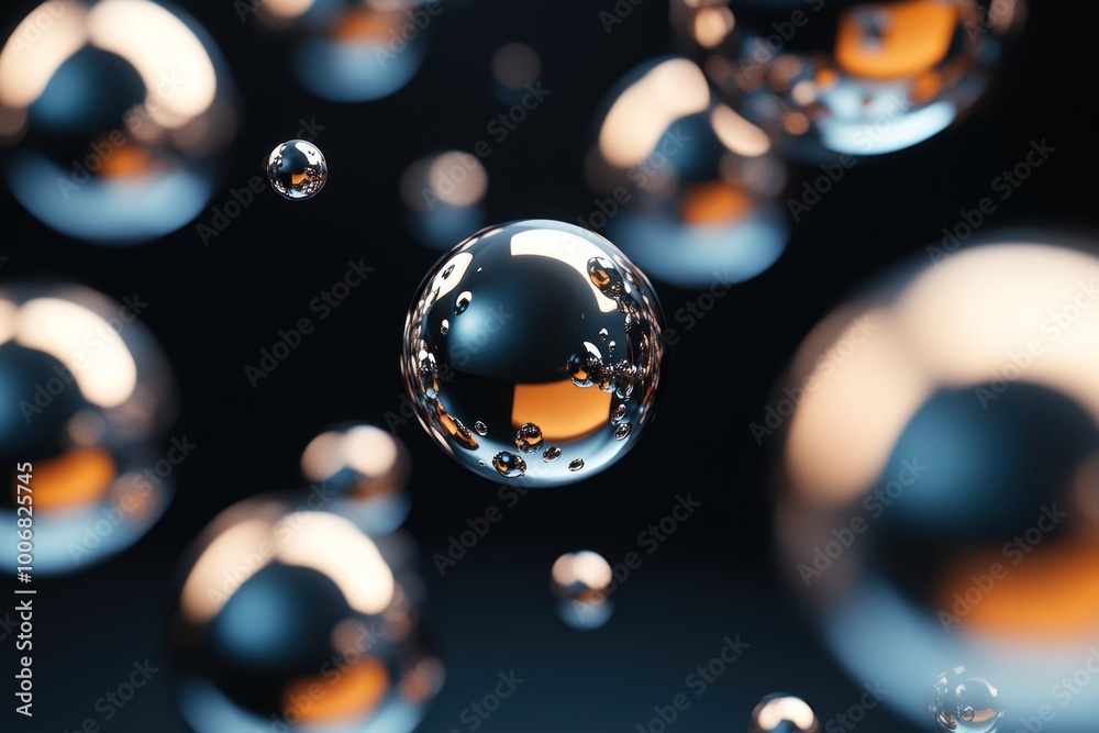 A corporate network visualized through interconnected metallic spheres, highlighting the relationships between business professionals. Cool tones with a professional, futuristic feel A corporate network visualized through interconnected metallic spheres, highlighting the relationships between business professionals. Cool tones with a professional, futuristic feel