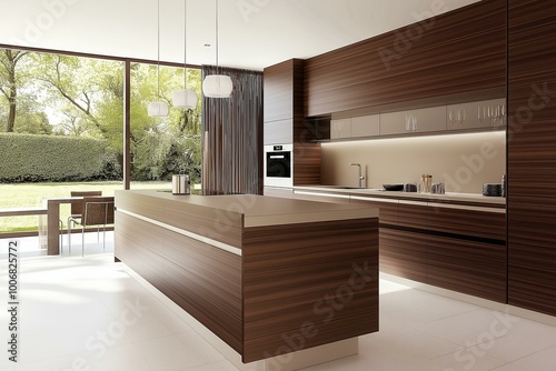 Obraz na płótnie Modern Kitchen Design: A Blend of Luxury and Functionality w salonie