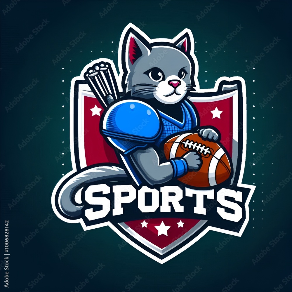 Naklejka premium cat with heart