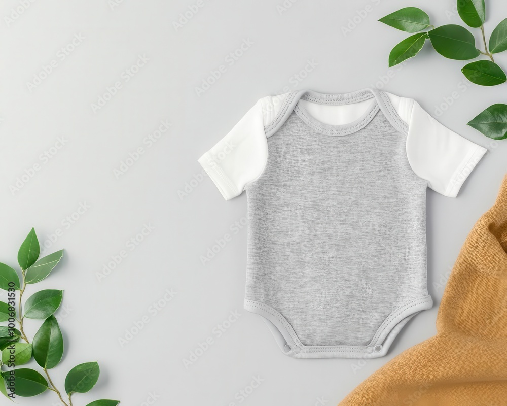 Soft cotton romper with matching bib and a lightweight swaddle blanket, Newborn baby clothing, comfort and practicality