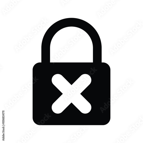 Lock cancel icon