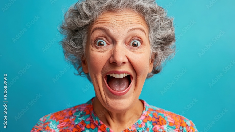 Senior Woman Filled with Laughter and Joy