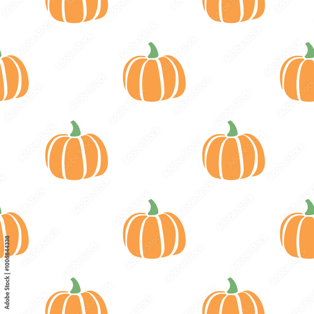Vector seamless pattern with pumpkins in flat style. Halloween or thanksgiving background and texture Vector seamless pattern with pumpkins in flat style. Halloween or thanksgiving background and texture