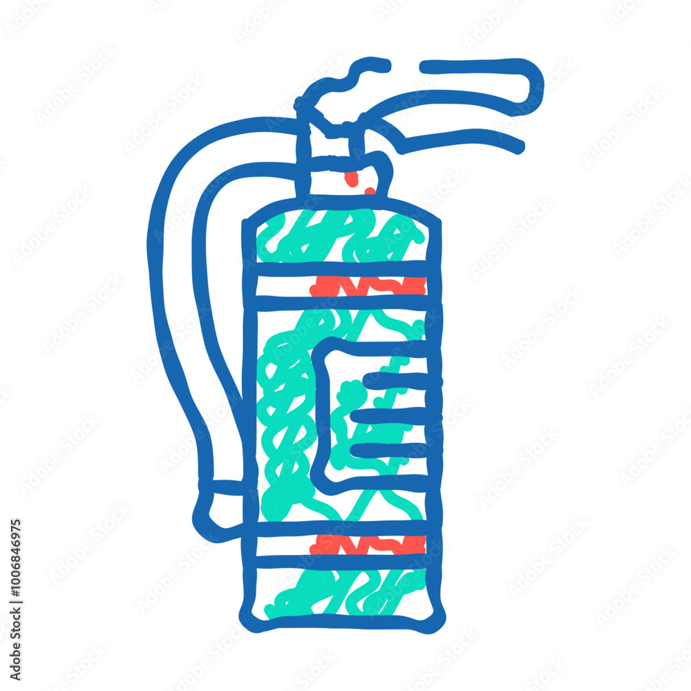 car extinguisher home accessory doodle icon sketch vector. car extinguisher home accessory sign. isolated symbol illustration car extinguisher home accessory doodle icon sketch vector. car extinguisher home accessory sign. isolated symbol illustration