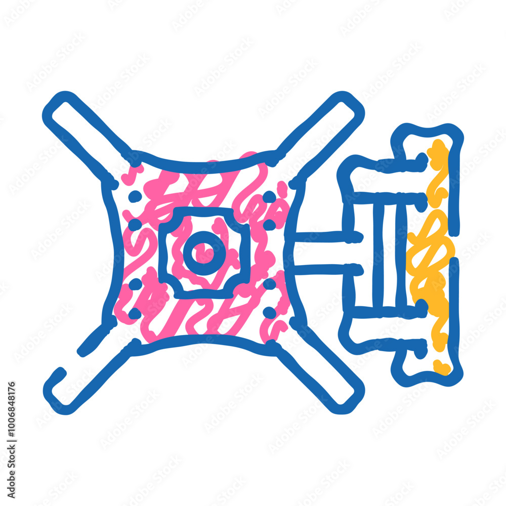 tv wall mount home accessory doodle icon sketch vector. tv wall mount home accessory sign. isolated symbol illustration