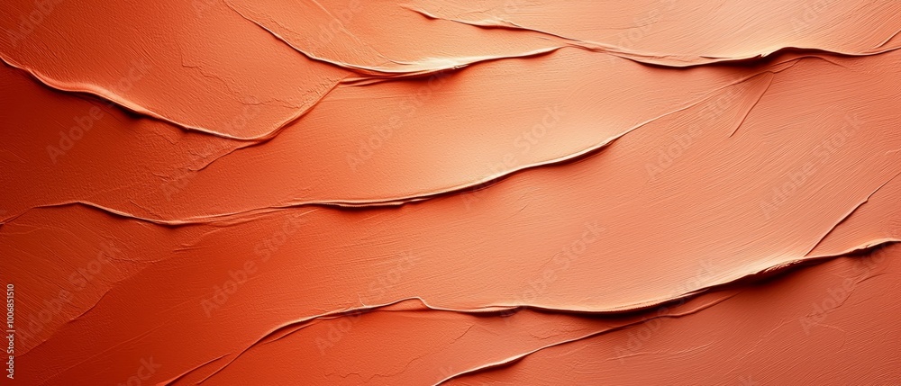 A tight shot of a scarlet wall with a central fissure, housing a dark object inside A tight shot of a scarlet wall with a central fissure, housing a dark object inside