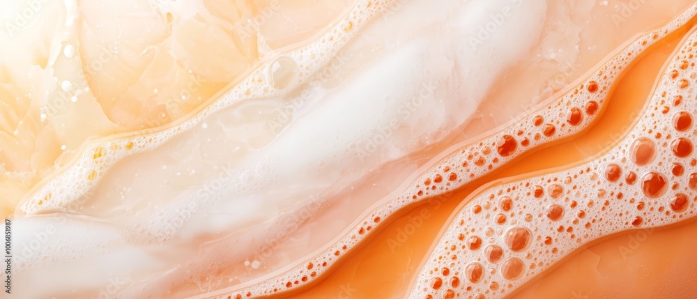 A close-up of an orange against an white background, adorned with water droplets and bubbles at the bottom A close-up of an orange against an white background, adorned with water droplets and bubbles at the bottom