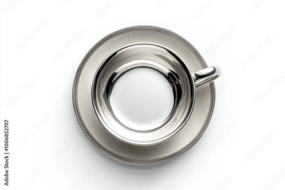 Art Deco Style Silver-Plated Tea Cup Art Deco Style Silver-Plated Tea Cup