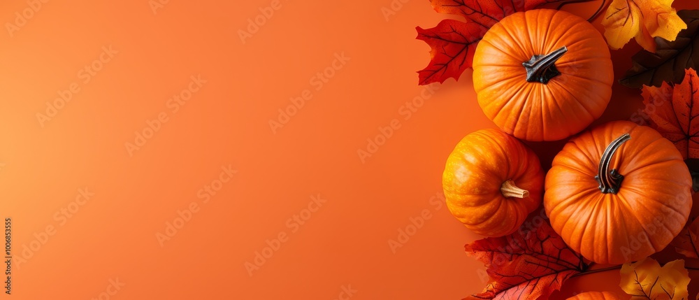 Orange pumpkins atop leaves pile Text here ..Or alternatively, for a more descriptive version:..Group of orange pump Orange pumpkins atop leaves pile Text here ..Or alternatively, for a more descriptive version:..Group of orange pump